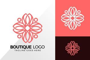 Boutique-Ornament-Logo-Design, Markenidentitätslogos entwirft Vektorillustrationsvorlage vektor