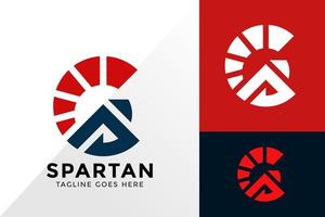 Buchstabe s spartanisches Logodesign, Markenidentitätslogos entwirft Vektorillustrationsschablone vektor