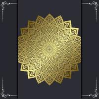 Luxus-Mandala-Hintergrund mit goldenem Arabeskenmuster arabisch-islamischer Oststil. Dekoratives Mandala im Ramadan-Stil. Mandala für Print, Poster, Cover, Broschüre, Flyer, Banner vektor