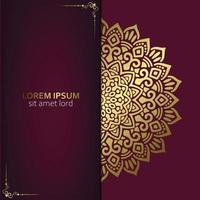 Luxus Gold Mandala verzierten Hintergrund für Hochzeitseinladung, Buchcover vektor