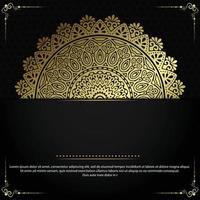 Luxus Gold Mandala verzierten Hintergrund für Hochzeitseinladung, Buchcover vektor