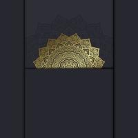 Luxus Gold Mandala verzierten Hintergrund für Hochzeitseinladung, Buchcover vektor