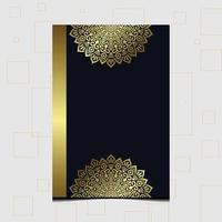 Luxus Gold Mandala verzierten Hintergrund für Hochzeitseinladung, Buchcover vektor