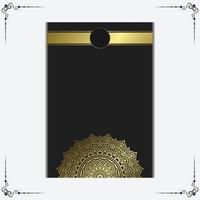 Luxus Gold Mandala verzierten Hintergrund für Hochzeitseinladung, Buchcover vektor