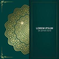 Luxus Gold Mandala verzierten Hintergrund für Hochzeitseinladung, Buchcover vektor