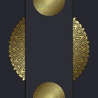 Luxus Gold Mandala verzierten Hintergrund für Hochzeitseinladung, Buchcover vektor