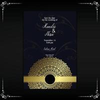 Luxus Gold Mandala verzierten Hintergrund für Hochzeitseinladung, Buchcover vektor