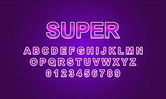 Super Font Alphabet vektor