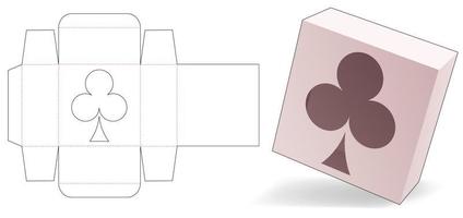 einfache Box mit Stanzschablone für Clubfenster vektor