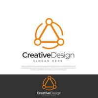 Stilvolle Linie Dreieck Verbindung Illustration Design logo.icons,symbols,templates