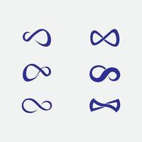 Infinity-Design-Logo und 8-Symbol, Vektor, Zeichen, kreatives Logo für Geschäfts- und Unternehmens-Unendlichkeitssymbol vektor