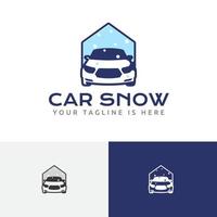 ren bil snötvätt biltvätt hus auto service logotyp vektor