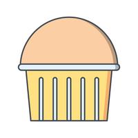 Vektor-Cupcake-Symbol vektor