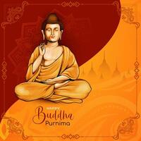 glücklich Buddha Purnima kulturell indisch Festival Hintergrund Illustration vektor