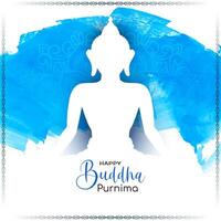 glücklich Buddha Purnima indisch religiös Festival dekorativ Hintergrund vektor