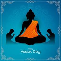 glücklich vesak Tag und Buddha Purnima Festival Feier Hintergrund vektor