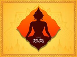 schön glücklich Buddha Purnima indisch Festival Feier Hintergrund vektor