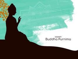 schön glücklich Buddha Purnima indisch Festival Feier Karte vektor