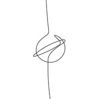 Planet kontinuierlich Linie Zeichnung Symbol. Illustration vektor