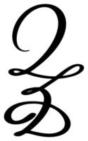 Kalligraphie Hand gezeichnet Brief d. Skript Schriftart Logo Symbol. handgeschrieben Bürste Stil vektor