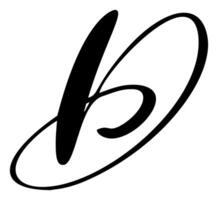 Kalligraphie Hand gezeichnet Brief d. Skript Schriftart Logo Symbol. handgeschrieben Bürste Stil vektor