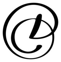 Kalligraphie Hand gezeichnet Brief d Logo. Skript Schriftart. handgeschrieben Bürste Stil vektor
