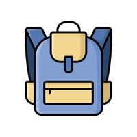 Schule Tasche Symbol Design Vorlage einfach und sauber vektor