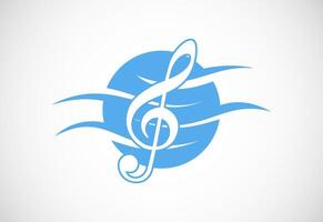 Meer Musik- Welle Logo Design Vorlage. Strand Party Logo vektor