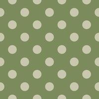 Polka Punkt nahtlos Muster auf Grün Hintergrund vektor