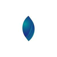 abstrakt blå låga 3d form logotyp mall vektor