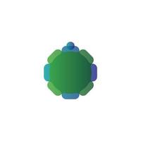 abstrakte Schildkrötensymbolform-Logo-Vorlage vektor