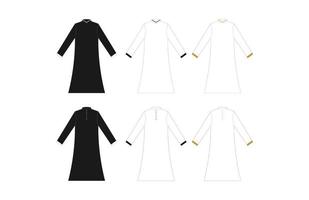 arabische robe abaya vektor tem...