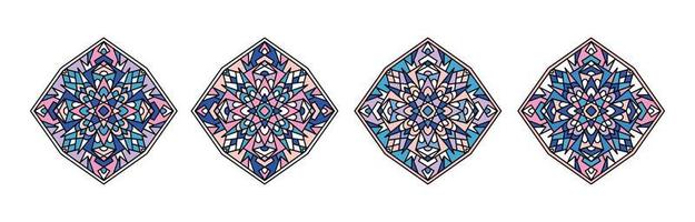 Mandalas. rundes Ornamentmuster. Vintage dekorative Elemente. handgezeichneter Hintergrund. islamische, arabische, indische, osmanische Motive. vektor