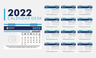 modern 2022 nyår kalender mall vektor