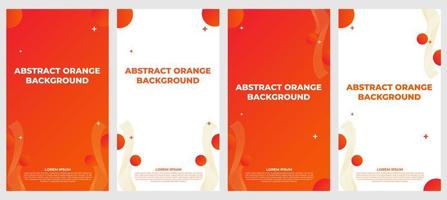 abstrakte orange Gradienten-Social-Media-Geschichten-Vorlagensammlung vektor