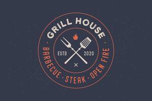 Logo zum Grill Haus Restaurant vektor