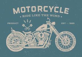 Jahrgang Rennen Motorrad alt Schule Stil. Poster und drucken zum T-Shirt. Illustration. vektor