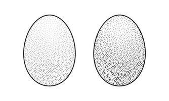 dotwork halvton 3d ägg. påsk illustration vektor
