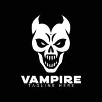 Vampir minimal Logo Design, Symbol, Illustration vektor