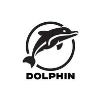 Delfin Springen Logo Symbol Illustration auf Weiß Hintergrund Design Stil vektor