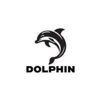 Delfin Springen Logo Symbol Illustration auf Weiß Hintergrund Design Stil vektor