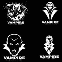 einstellen von Vampire minimal Logo Design, Symbol, Illustration vektor