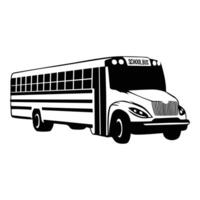 skola buss silhuett design. utbildning tecken och symbol. vektor