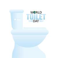 vektorgrafik av världen toalett dag bra för världen toalett dag firande. platt design. flyer design.flat illustration. vektor