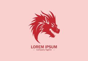 Logo von ein Drachen Symbol Silhouette Design auf Licht Hintergrund vektor