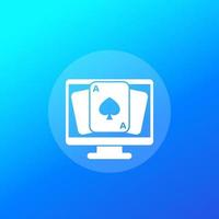 Online-Casino, Poker-Symbol, Vektor