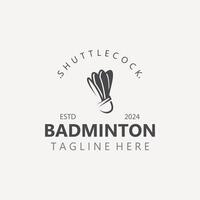 Badminton Federball Logo Symbol Design zum Sport Badminton Meisterschaft Verein Wettbewerb vektor