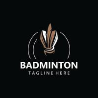 badminton fjäderboll logotyp ikon design för sport badminton mästerskap klubb konkurrens vektor