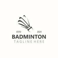 badminton fjäderboll logotyp ikon design för sport badminton mästerskap klubb konkurrens vektor