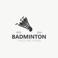 Badminton Federball Logo Symbol Design zum Sport Badminton Meisterschaft Verein Wettbewerb vektor